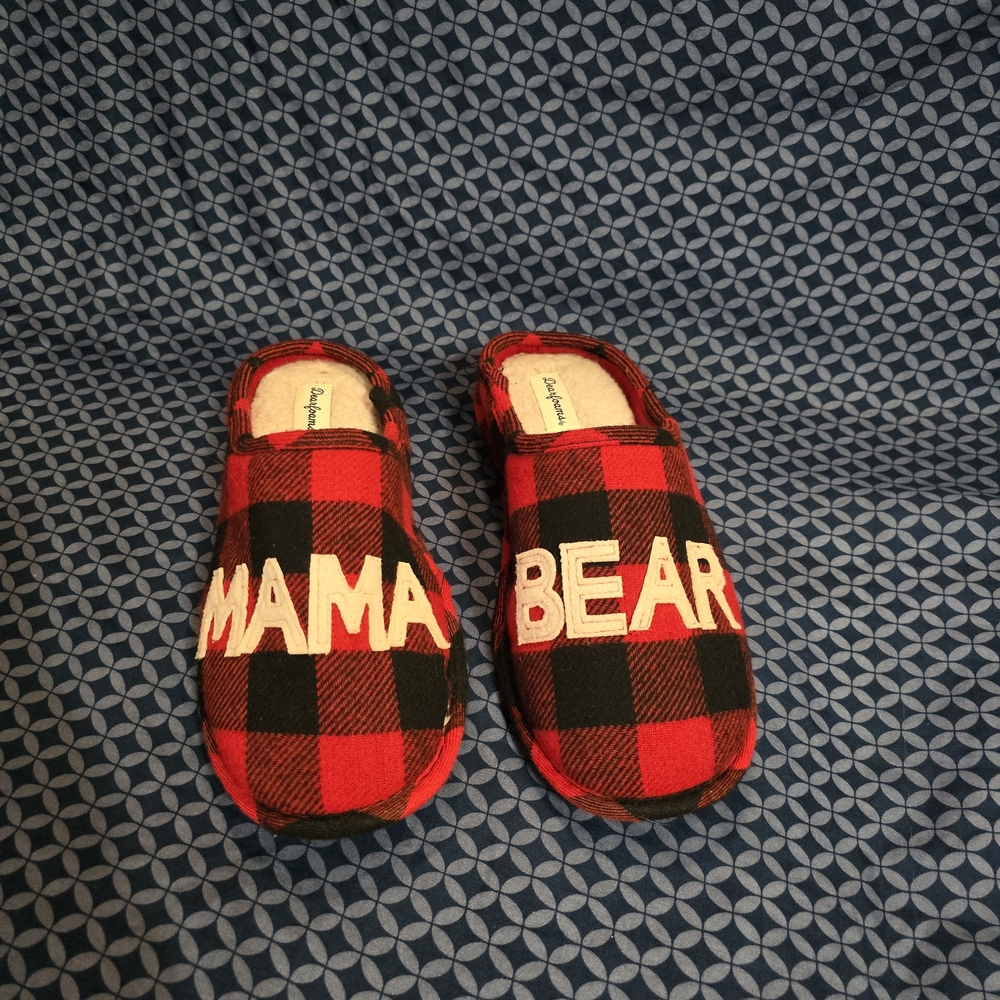 Red and Black Buffalo Plaid Slippers